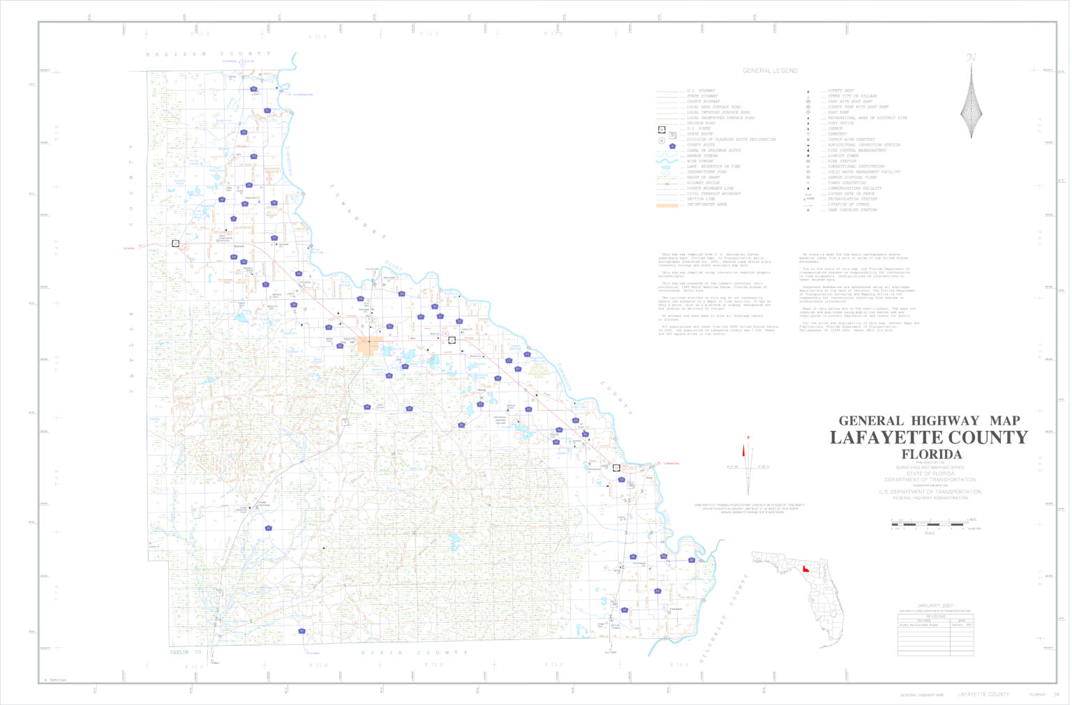 Lafayette County fl Map - Lands of North Florida Realty